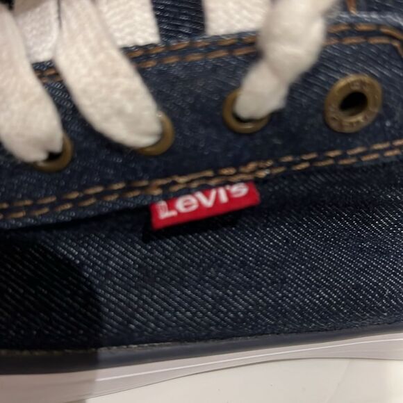 Levi’s Blue Denim Slip On Lace Up Sneaker Shoes Size 8.5 - Picture 13 of 14